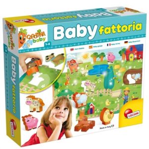 Carotina Baby Fattoria 28.5x5.7x25.5cm   6 Animali In Plastica/adesivi/puzzle