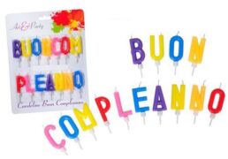 Set Candele Lettere Buon Compleanno