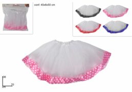 Gonnellino Tulle Pois 4col.