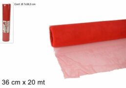 Rotolo Tulle 36cmx20mt Rosso N.8